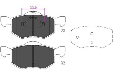 Фото 2 - Гальмівні колодки KAVO KBP-4541 (KBP4541)
