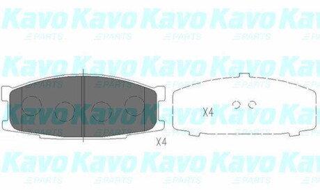 Комплект тормозных колодок, дисковый тормоз - KAVO KBP-5527