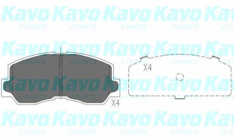 Комплект тормозных колодок, дисковый тормоз - (mb193295, mb193296, mb193297) KAVO KBP-5532