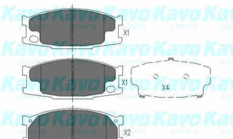 Комплект тормозных колодок, дисковый тормоз - KAVO KBP-5539