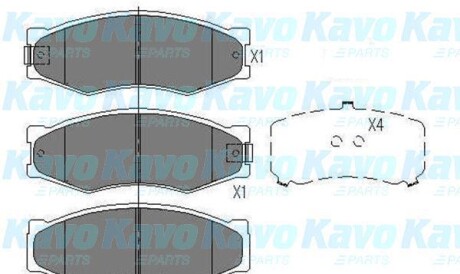 Комплект тормозных колодок, дисковый тормоз - KAVO KBP-6524