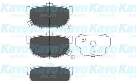 Комплект тормозных колодок, дисковый тормоз - KAVO KBP-6544