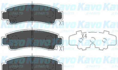 Комплект тормозных колодок, дисковый тормоз - (4406058Y86) KAVO KBP-6546