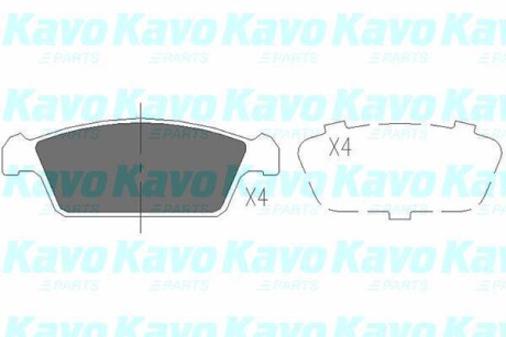 Комплект тормозных колодок, дисковый тормоз - (a0Y13323Z, 5581060F02000, 5581060F01000) KAVO KBP-8515