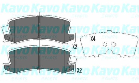 Комплект тормозных колодок, дисковый тормоз - KAVO KBP-9058