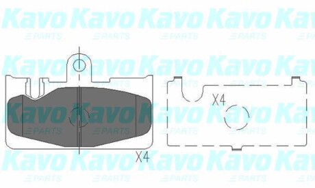 Комплект тормозных колодок, дисковый тормоз - KAVO KBP-9073