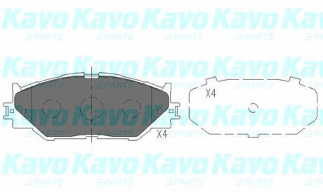 Комплект тормозных колодок, дисковый тормоз - KAVO KBP-9094