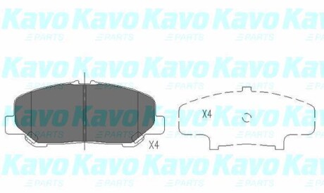 Комплект тормозных колодок, дисковый тормоз - KAVO KBP-9101