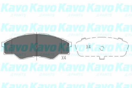 Комплект тормозных колодок, дисковый тормоз - KAVO KBP-9102
