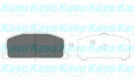 Комплект тормозных колодок, дисковый тормоз - KAVO KBP-9109