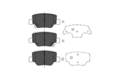 Фото 2 - Гальмівні колодки KAVO KBP-9115 (KBP9115)