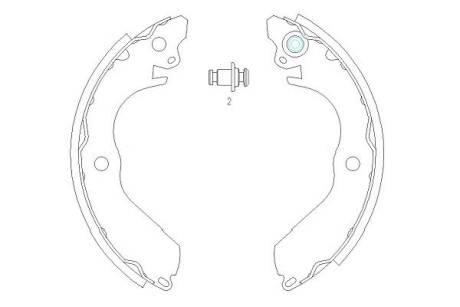 Комлект тормозных накладок - (mb668745, mb668746, mb668747) KAVO KBS-6411