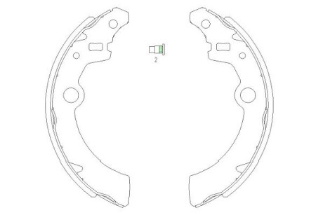 Комлект тормозных накладок - (5320076G00, 5320076G10, 5320076G20) KAVO KBS-8907