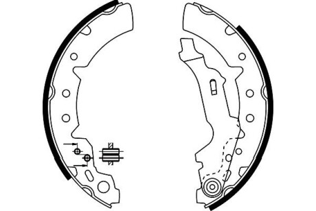 Parts toyota гальмівні колодки барабанні carina -97 - (0449542080, 0449505010, 0449502020) KAVO KBS-9931