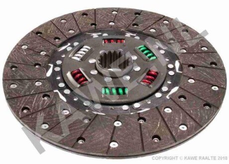 Диск зчеплення органічний (310мм повний профіль) RENAULT 700 M, 704 M, 720 M, 724 M, 750 MI, 754 MI, 800 M, 804 MI, 850 MI, 854 MI, 85, 85 X, 68-12 RA, 68-12 RS, 75-12 LS, 75-12 RA, 75-12 RS - ((6005007199)) KAWE 3338 (фото 1)