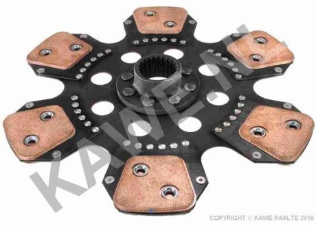 Диск зчеплення керамічний (360мм кількість плавників: 6) FENDT 611 LS FAVORIT, 611 LSA FAVORIT, 611 S FAVORIT, 611 SA FAVORIT, 611 SA FAVORIT II, 611 SL FAVORIT 4WD, 612 FAVORIT, 612 LS FAVORIT - KAWE 4362 (фото 1)