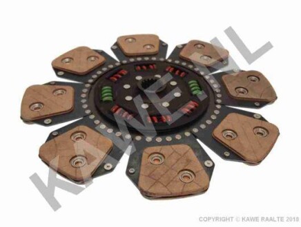 Диск зчеплення керамічний (355мм кількість плавників: 8) RENAULT 145-14 RE, 145-14 TA, 145-14 TE, 145-14 TX, 145-54 TA, 145-54 TE, 145-54 TX, 145-54 TZ, 155-54 TA, 155-54 TE, 155-54 TX, 650 X - ((6005701091, 7700018557, 7700032727, 7700041396, 7700058657)) KAWE 4444