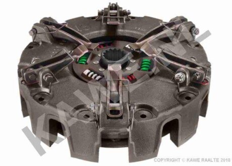 Вижимний диск зчеплення (280мм) LANDINI 4530, 4830, 4860, 5500, 5530, 5550, 5830 C, 5830 DT, 5830 E, 5830 R, 5840, 5860 DT, 5860 R, 5870, 6030, 6040, 6060, 6070, 6500, 6530, 6550, 6560 DT, 6560 V - KAWE 8033