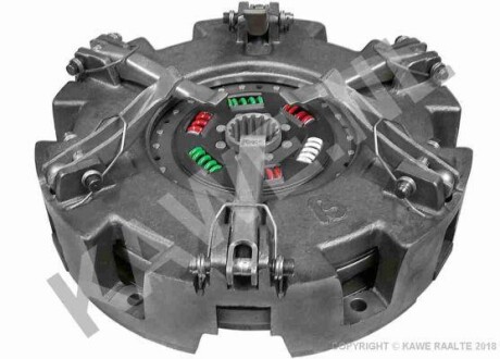 Вижимний диск зчеплення (330мм) JOHN DEERE 3300, 3300 A, 3300 AX, 3400, 3400 A, 3400 AX RENAULT 330, 330 X, 85, 85 X, 95 2WD, 95 4WD, 95 X, 95, 90-32 MA, 90-32 ME, 90-32 MS, 90-32 MX, 90-32 TX - ((7700026953)) KAWE 8347 (фото 1)