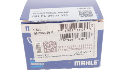 Фото 3 - Вкладыши шатунные Knecht / Mahle 001PL21831025