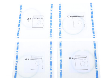 Фото 2 - Кільця поршневі Knecht / Mahle 003 99 N0 (00399N0)