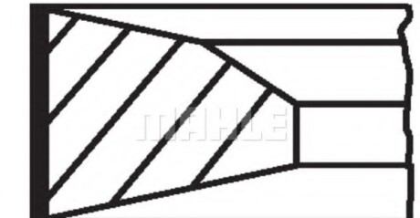 Комплект поршневых колец - Knecht / Mahle 005 26 N0