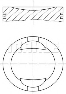 Поршень - ((55210379, 55210380, 55210378, 5893579, 71736489)) Knecht / Mahle 0093600 (фото 1)