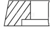 Комплект поршневих кілець - ((8094845, 8094875, 500055468, 8099035, 00000500055468)) Knecht / Mahle 01027N0 (фото 2)