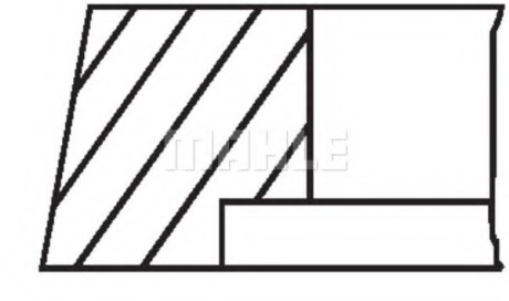 Фото 2 - Кільця поршневі Knecht / Mahle 01027N0