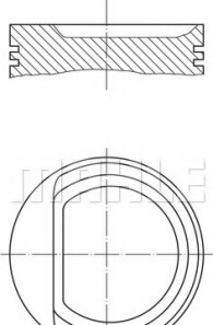 Поршень - (55200537, 55200541, 55204025) Knecht / Mahle 010 29 00