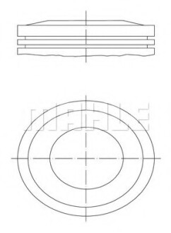 Поршень - ((24407183, 24407184, 24407185)) Knecht / Mahle 0121000