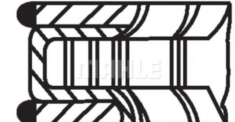 Фото 3 - Кільця поршневі Knecht / Mahle 028 08 N2 (02808N2)