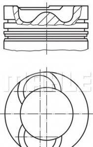 Поршень VW Crafter 2.5TDI 06- (81.51mm/+0.50) MAHLE - (076107065A, 076107065B, 076107065) Knecht / Mahle 028 09 02