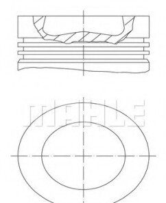 Поршень Audi A3/A4/A5/A6/Q5/Skoda Octavia II/VW Golf V/VI/Passat B6/B7 2.0 TDI 03- (81.25mm/+0.25) MAHLE - Knecht / Mahle 028 PI 00100 001