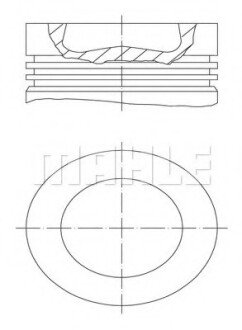 Поршень VW T5 2.0TDI (81.50mm/+0.50) MAHLE - Knecht / Mahle 028 PI 00100 002