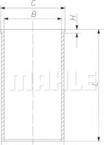 Гильза цилиндра - Knecht / Mahle 029 WV 25