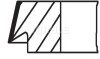 Комплект поршневих кілець - ((1609266180, RP1615657980, 1615657980)) Knecht / Mahle 039RS001010N0 (фото 3)