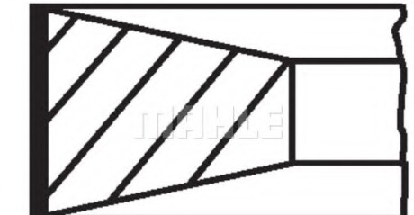 Комплект поршневых колец - Knecht / Mahle 040 07 V0
