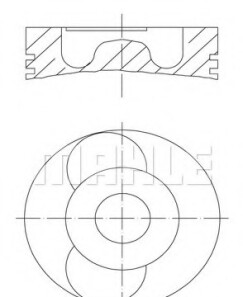 Поршень - (1378551, 1398162, 1412918) Knecht / Mahle 061 53 00 (фото 1)