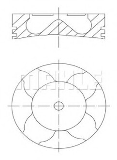 Поршень BMW 3 (E46/E90)/5 (E60/E61)/X5 (E53) 3.0D (M57) 02-08 (84.25mm/+0.25) - Knecht / Mahle 081 PI 00103 001
