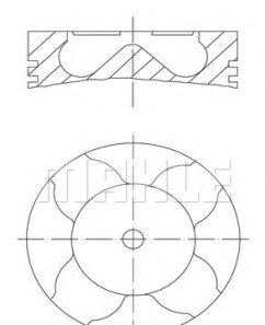 Поршень - Knecht / Mahle 229 54 00