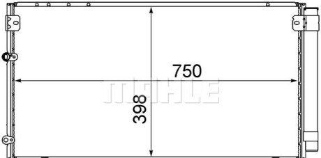 Радіатор кондиціонера Toyota Avensis Verso 2.0D 01-09 - Knecht / Mahle AC 606 000S