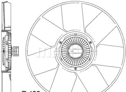 Фото 2 - Вентилятор охлаждения двигателя Knecht / Mahle CFF472000P