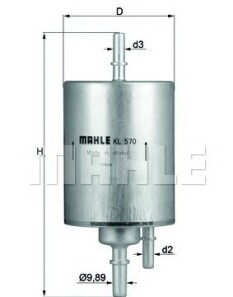 Топливный фильтр - (4F0201511B, 4F0201511D) Knecht / Mahle KL 570