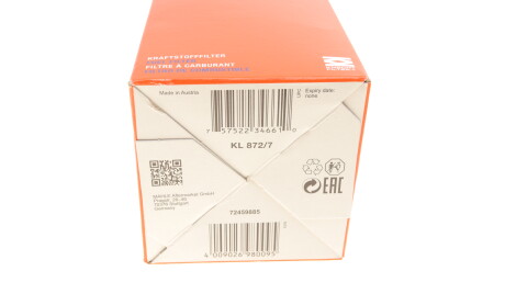 Фото 7 - Топливный фильтр Knecht / Mahle KL 872/7 (KL8727)