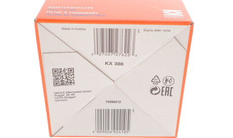 Фото 3 - Паливний фільтр Knecht / Mahle KX 386 (KX386)