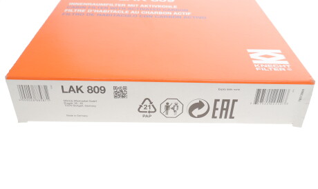 Фото 3 - Фільтр салону Knecht / Mahle LAK 809 (LAK809)