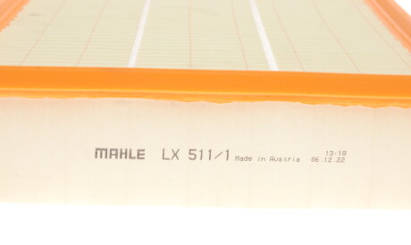Фото 2 - Повітряний фільтр Knecht / Mahle LX 511/1 (LX5111)