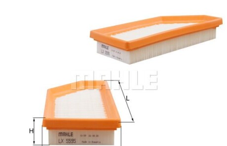 Фільтр повітряний (фільтруючий елемент) DACIA DUSTER, JOGGER MITSUBISHI ASX, COLT VII NISSAN JUKE RENAULT ARKANA I, CAPTUR II, CLIO V, MEGANE IV 1.6H 08.19- - Knecht / Mahle LX5595
