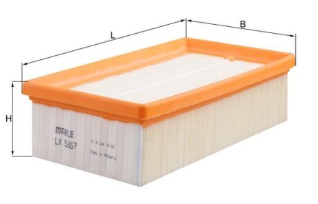 Filtr powietrza RENAULT.. - ((165466859R)) Knecht / Mahle LX5867